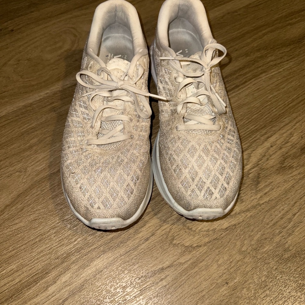 Under Armour Cream Athletic Shoes